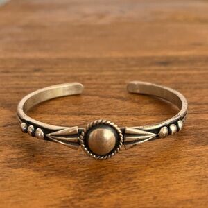 Delbert Gordon Navajo Cuff Bracelet Native American Southwest Sterling Silver